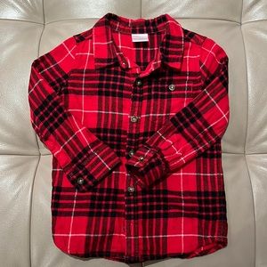Hanna Anderson 3T Plaid Flannel Button Shirt